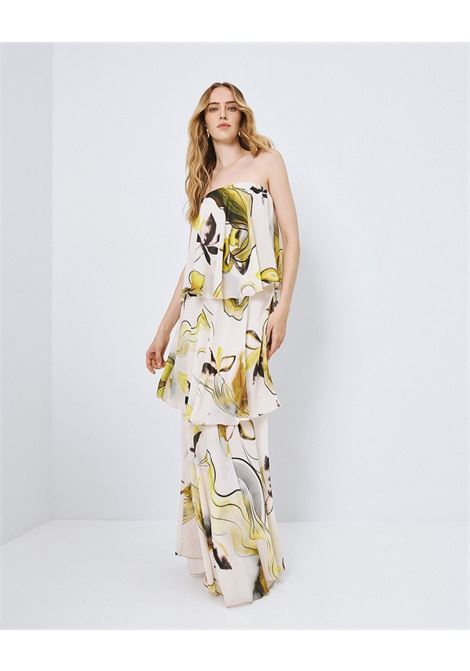 Vestito senza spalline con dettagli in ruffle ACCESS fashion | 63-3374-0037LIME